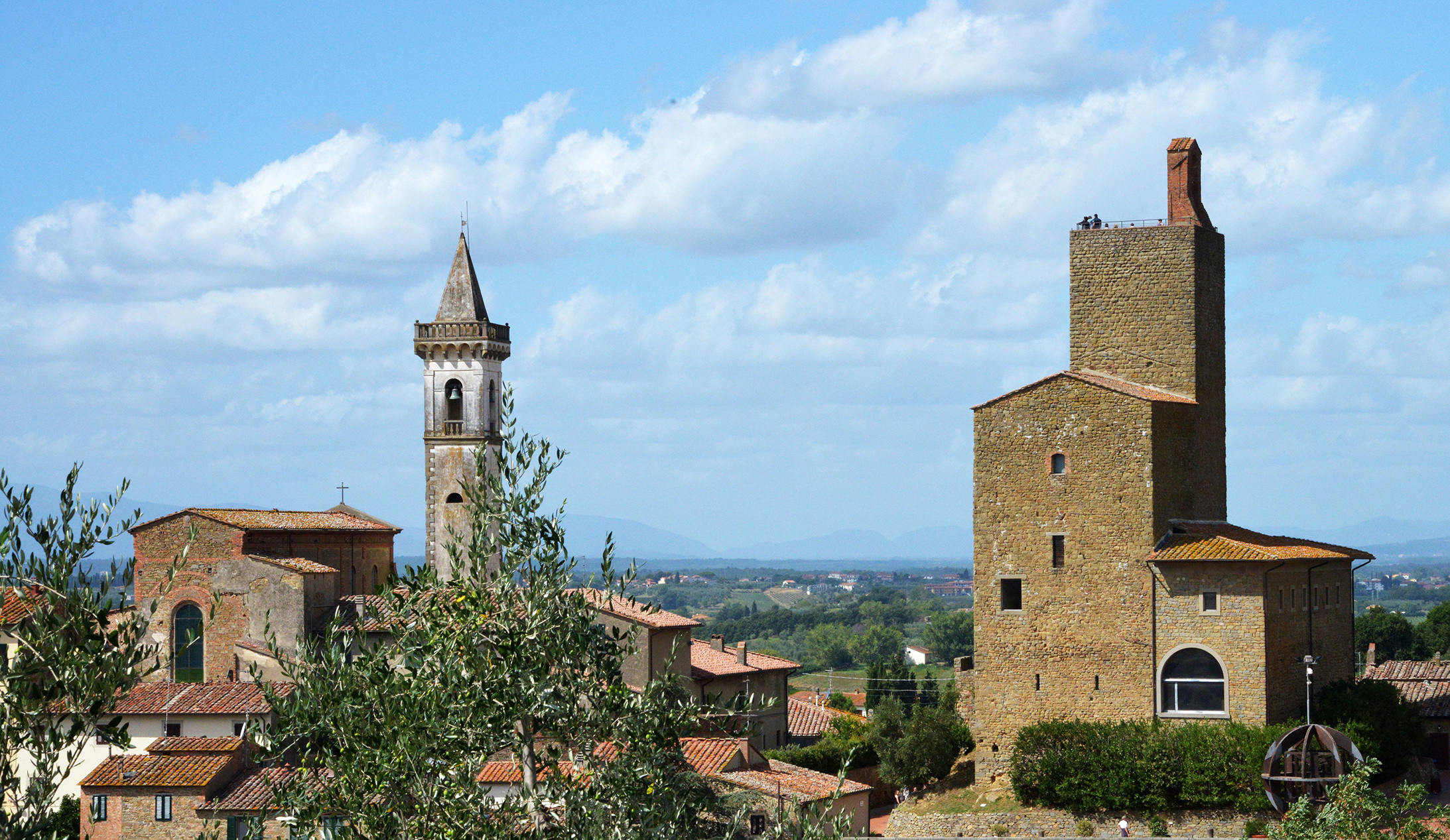 Veduta del centro storico di Vinci